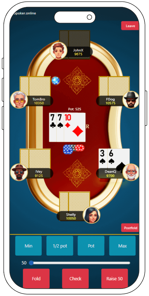 play texas holdem on Mobile Phone Portrait play texas holdem on Mobile Phone Portrait